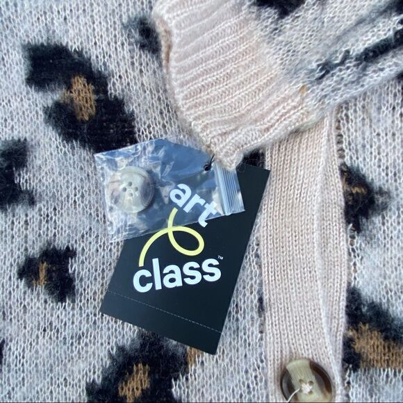 NWT art class Leopard Cheetah Cardigan XL 14/16 - Picture 5 of 6